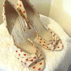 Alice and Olivia Heart Dot Peep Toe Pump